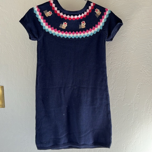 GYMBOREE NWT Navy Knit Yorkshire Terrier Dress - Picture 7 of 8